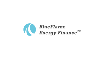 Logo blue flame energy finance