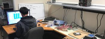Aggios engineer testing plug load device