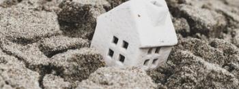 Model house in subsidence