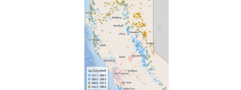 Spatial variability of net carbon intensity assuming all residue material decays.cay