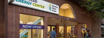 Store front of the Advanced Energy Center