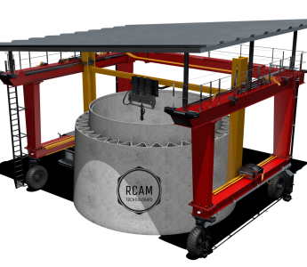 Example of mobile on-site 3d concrete printing equipment