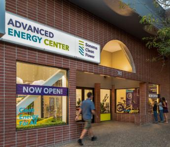 Store front of the Advanced Energy Center