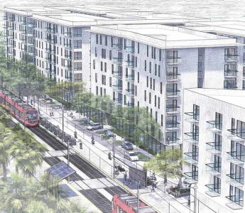 a rendering of the proposed Palm City Avenue project
