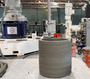 3D concrete printing trial