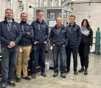 Noon team in the lab developing Noon's long-duration energy storage technology