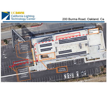200 Burma Rd, Oakland site with potential charger and panel locations