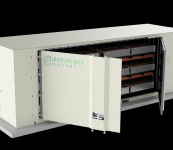 Rendering of Repurpose Energy's  -  200 kWh Energy Storage System for clinic microgrid. 