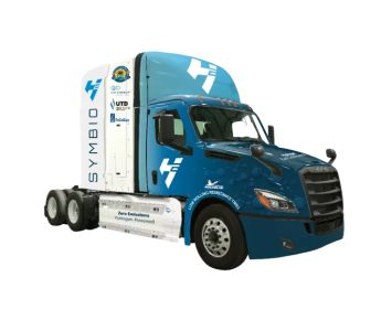 Completed heavy-duty hydrogen fuel cell project truck