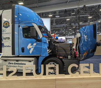 Truck displayed at ACT Expo show