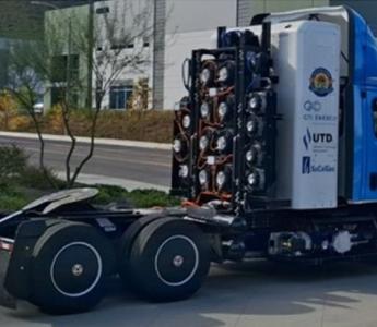 Hydrogen truck during testing