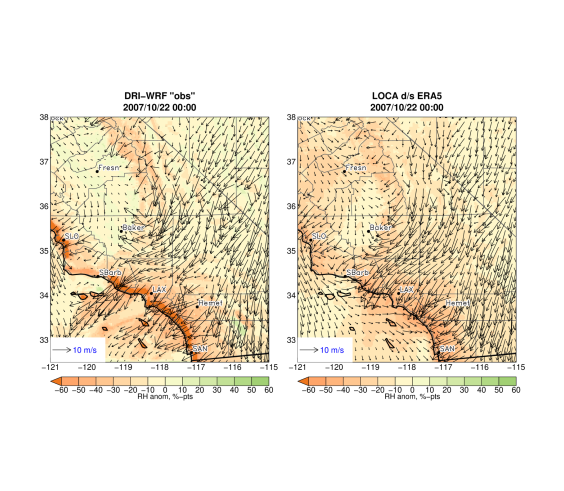 hybrid downscaled wind humidity