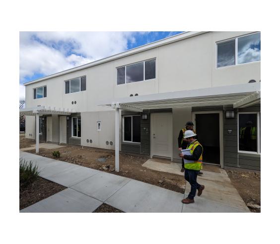 Prefab retrofit exterior panels at CDR buildings in Corona, CA