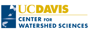 UC Davis Center for Watershed Sciences logo of fish, water, and leaves