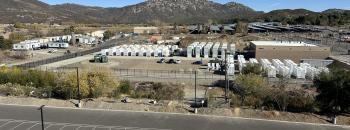 Overview of the BESS yard at the Viejas Enterprise Microgrid, where the Amber Kinetic containerized system will be integrated into
