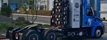 Hydrogen truck during testing